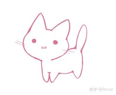 最好简单到在手机上都能画, 比如下面这个粉粉的猫咪(画别的动物也行