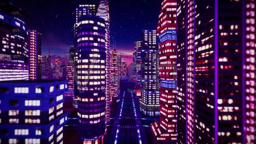 复古迪斯科霓虹城市
