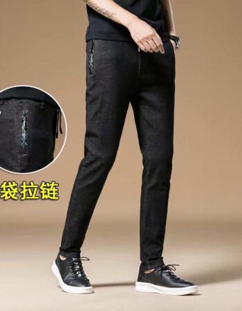 森马牛仔裤男士商场同款春季男士弹力牛仔裤男韩版潮流修身小脚裤松紧