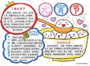 元宵节画手抄报简单8k