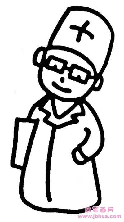 男医生简笔画图片