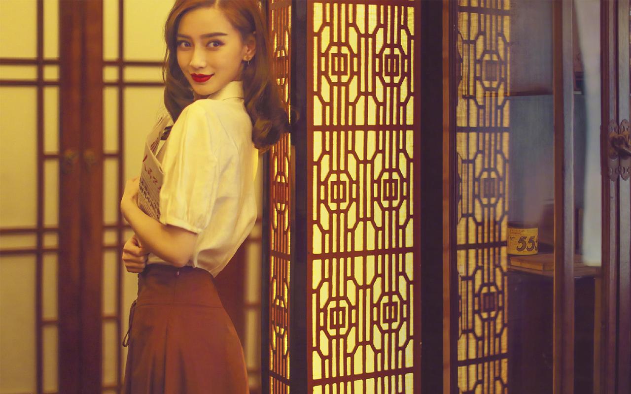 angelababy性感朦胧光影写真高清桌面壁纸