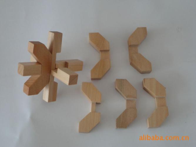 梅花锁 孔明锁 鲁班球 成人智力 解锁玩具 益智玩具 木制玩具
