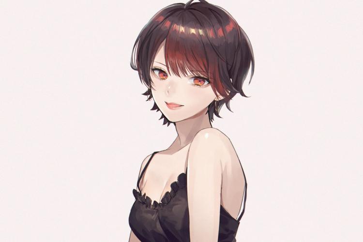 红色短发动漫美女壁纸