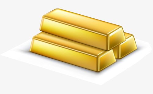 矢量写实手绘金条