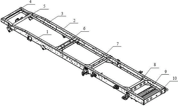 cn202264820u_轻量化的轻型卡车车架总成失效