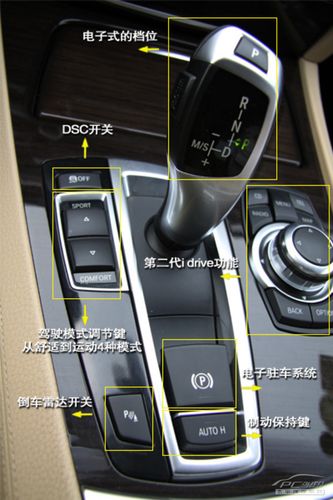 电子档位及idrive功能键特写
