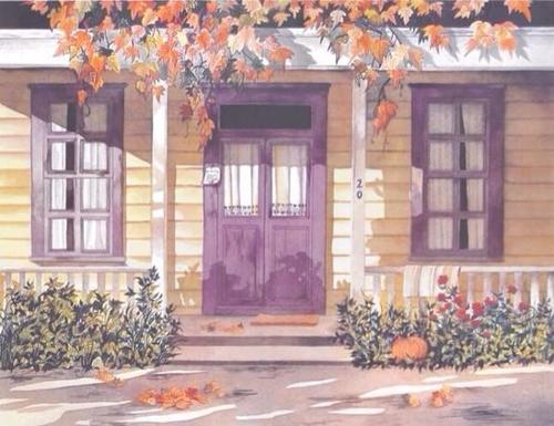 暖色调动漫图片 花园秘密