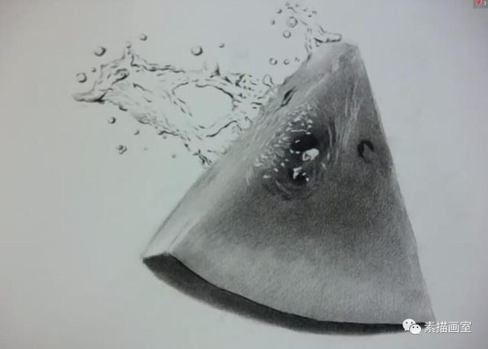 新鲜可口的西瓜素描教学