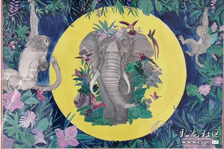 生物多样性之大象的三d大型宣传广告成了昆明市新的网红地在滇池国际