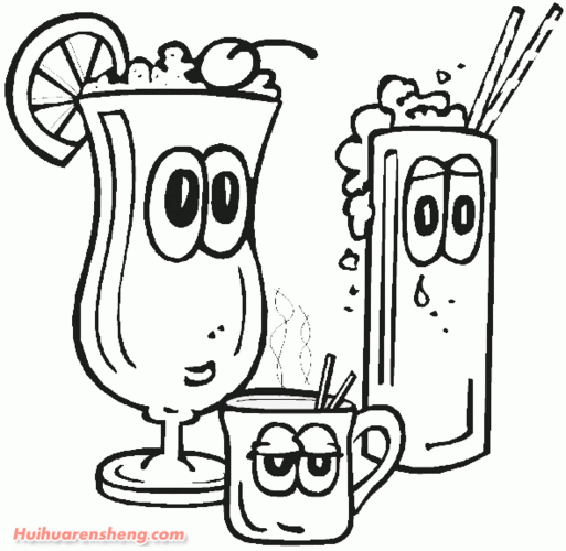 卡通杯子简笔画图片