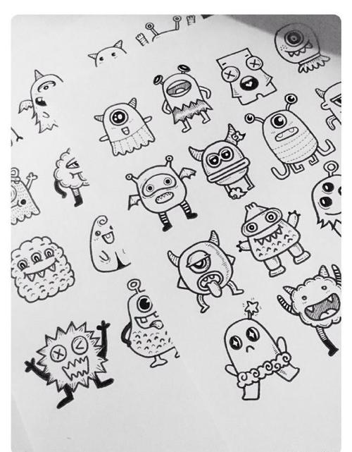 小怪兽图片简笔画