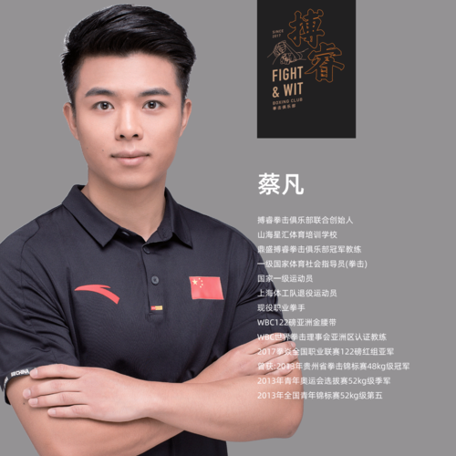 蔡凡 拳击 贵州山海星汇体育培训学校教练