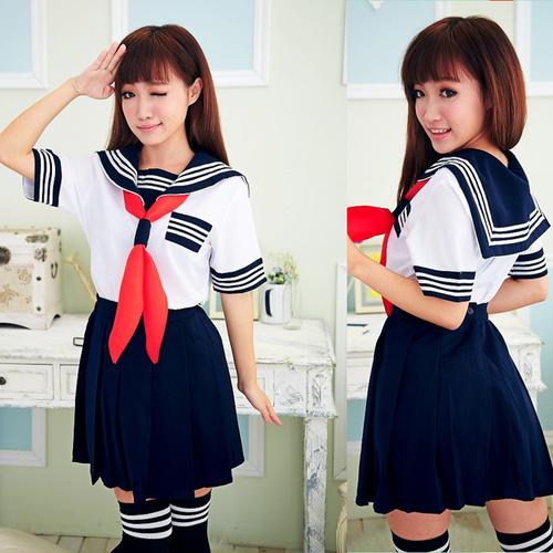 日韩校服水手服海军风套装裙女英伦学院派制服诱惑女生班服学生装
