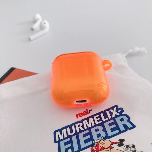 适用airpods pro保护套tpu荧光绿色耳机壳定制素材苹果蓝牙耳机套
