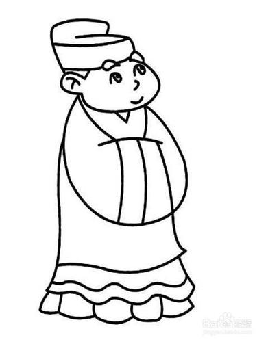 古代太监的简笔画