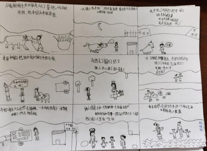 五年级四班《牛郎织女》连环画作品展