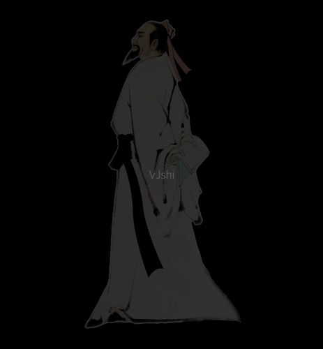 诗人人物剪影通道 无限循环_1000x1080_高清视频素材