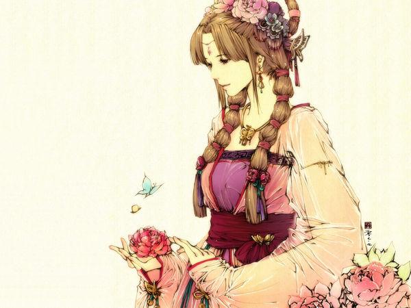 求红衣或紫衣侧脸动漫古装女子图片越多越好,谢谢!