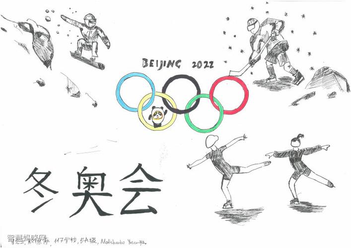 冬奥会儿童画滑冰