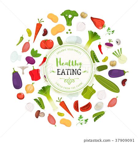 插图素材: healthy eating and vegetables background