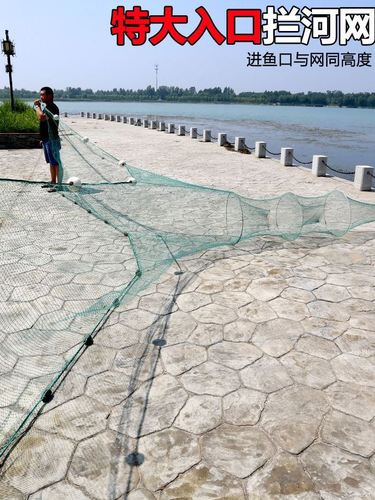 拦小眼双向网河网虎口网河道拦鱼网捞鱼大号大型拦河