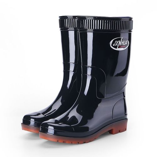 雨鞋男夏高中低筒雨靴f滑厚底水鞋耐磨耐酸碱成人水靴