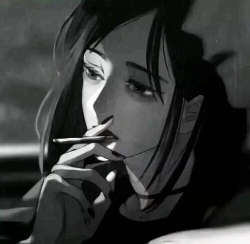 求女生抽烟的头像