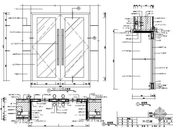 医院双扇门详图
