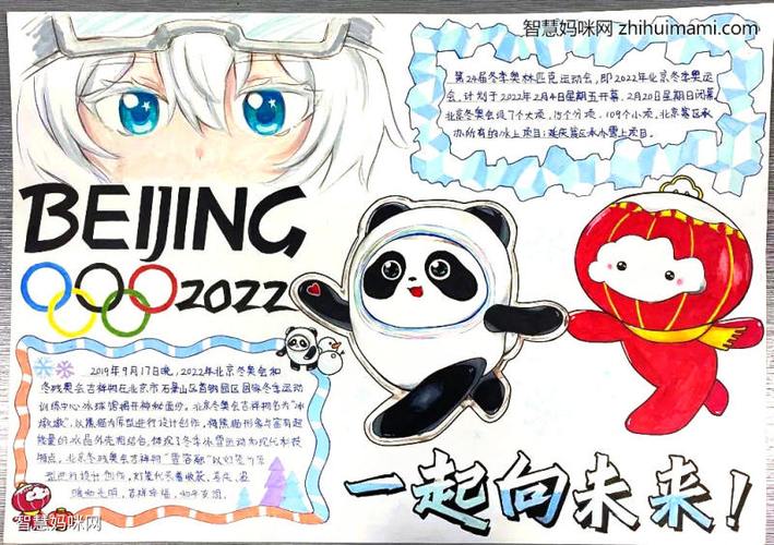 喜迎北京冬季奥运会手抄报图片