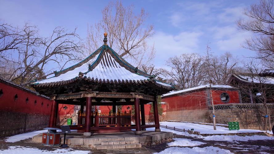 山西太原晋祠雪景摄影高清壁纸