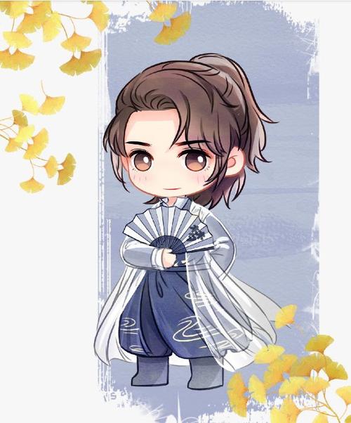 q版动漫男生,萌男出场!可以试试用马克笔画画看哦