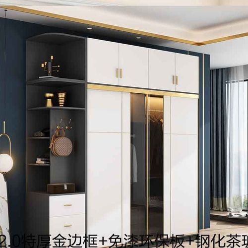 2021年新款衣柜推拉门,2021年新款衣柜图片 衣柜推拉门定制钢化玻璃移门定做实木简约轻奢衣橱柜