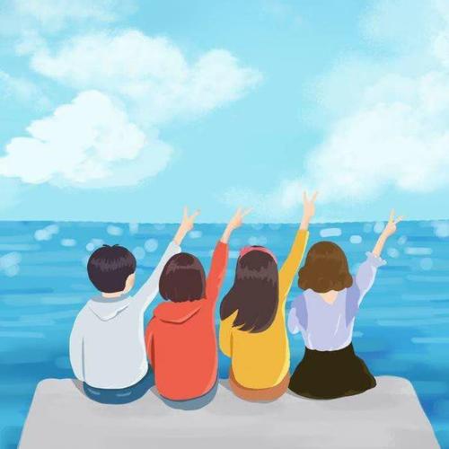 一群朋友背影图片唯美头像,青春励志敢梦敢当