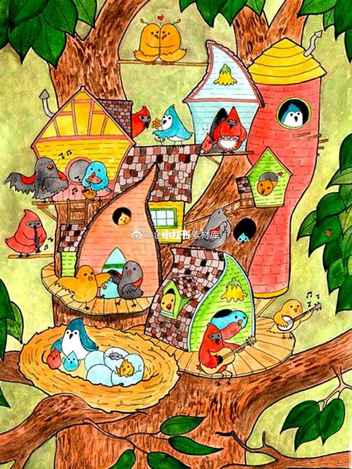 奇妙动物世界手绘_手绘_绘画_文化_绘画