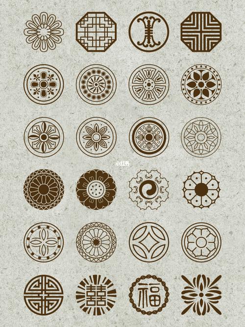 中国传统纹样·叁拾玖花卉适合纹样·几何图案_花卉_几何图案_中国