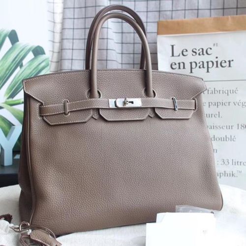 hermès 爱马仕气质大象灰银扣birkin35