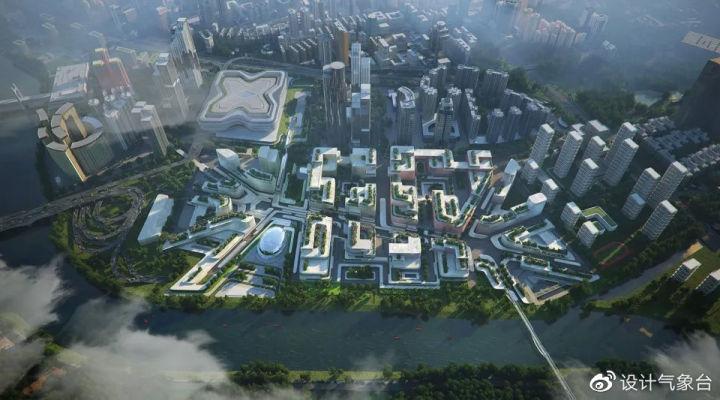 深圳皇岗口岸区域规划鸟瞰图