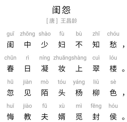 每日一诗——22.闺怨(唐 王昌龄)