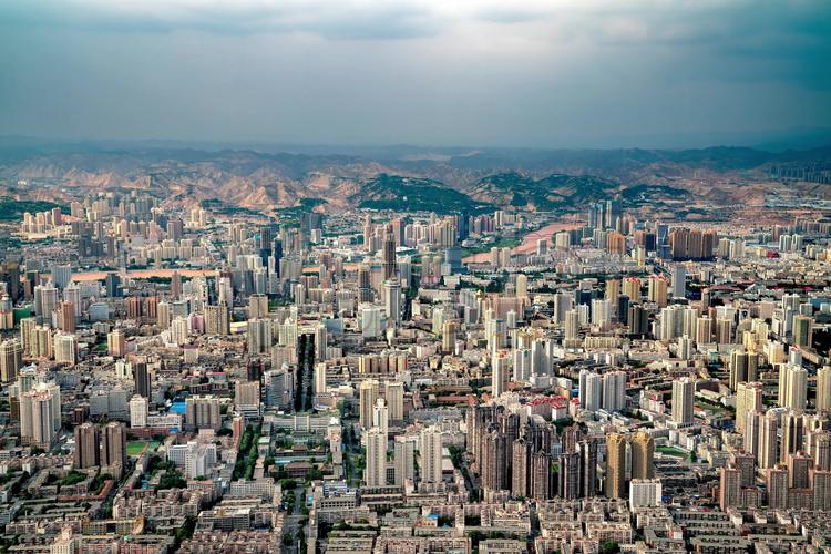 甘肃兰州兰山三台阁城市全景高清延时摄影