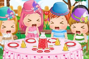 爱丽丝茶话会简笔画