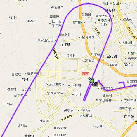 双流机场南向航班起飞航路