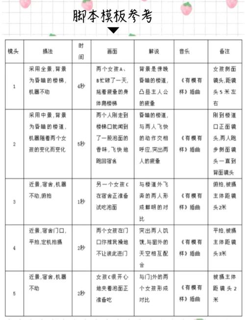 9215短视频脚本内容与制作 脚本模板97_短视频