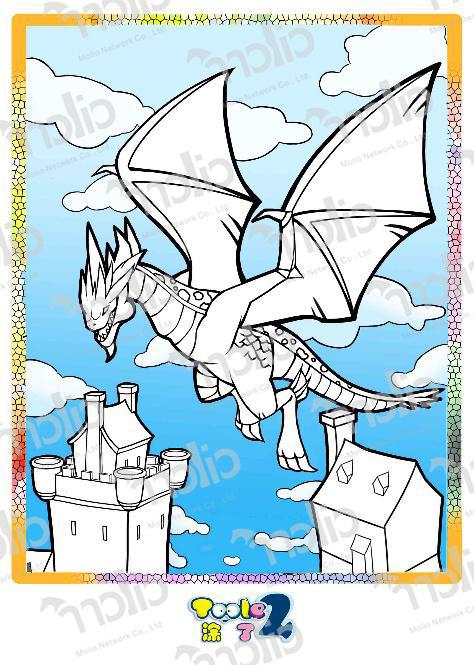 可以看到画面的立体感觉,用手指轻点屏幕,龙会飞上天,在飞龙在天上