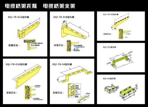 xqj热镀锌喷塑电缆桥架托臂安装支架