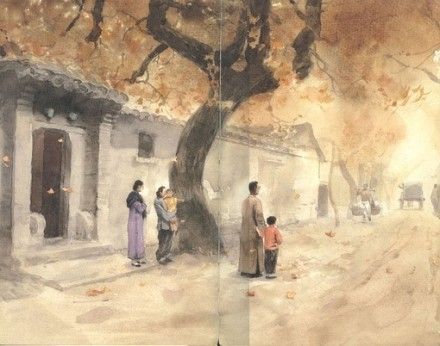 "儿童绘本版《城南旧事》.作者:水彩画家关维兴