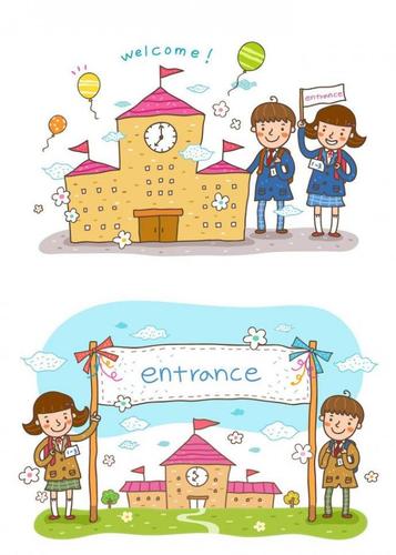 绘画儿童世界粉笔字广告设计教师节卡通插画卡通人物 开学矢量素材