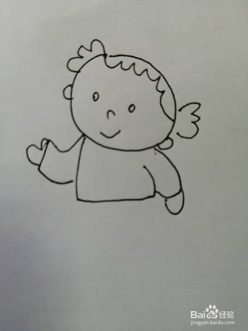 可爱的小女孩怎么画