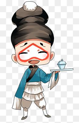 京剧人物丑角卡通