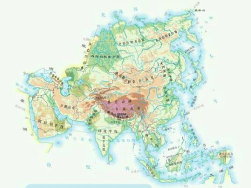 亚洲地形图简笔画教程